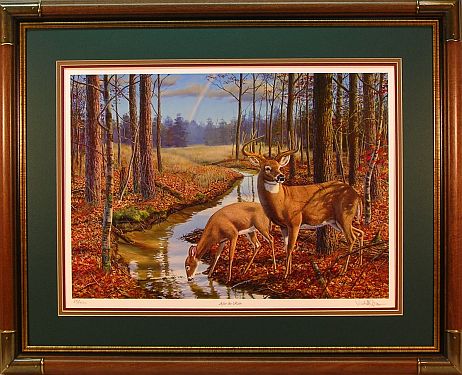 "After The Rain" - Whitetail Deer print by wildlife artist Randy McGovern