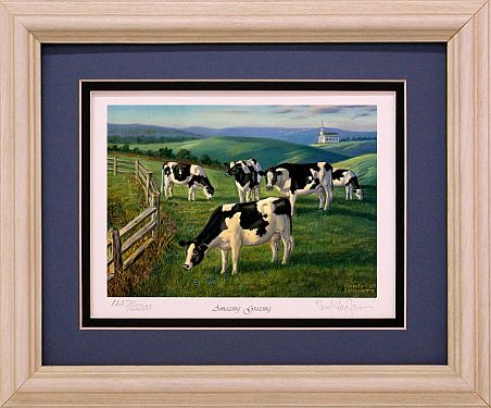 "Amazing Grazing" - Country Cows by Artist Randy McGovern