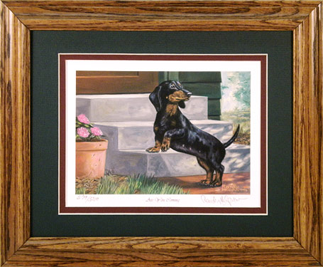 "Are You Coming?" - Black and Tan Dachshund by Artist Randy McGovern