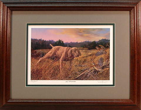 "Auf Wiedersehan" - Weimaraner print by wildlife artist Randy McGovern