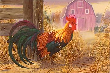 "Barnyard Boss" by wildlife artist Randy McGovern