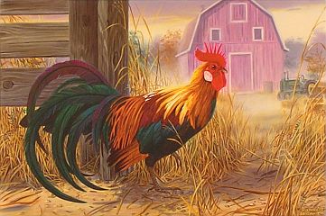 "Barnyard Boss" by wildlife artist Randy McGovern