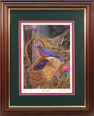 "Blue Bandits" - Bluebirds by wildlife artist Randy McGovern