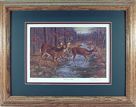 "Caution In The Wind" - Whitetail Deer print by wildlife artist Randy McGovern