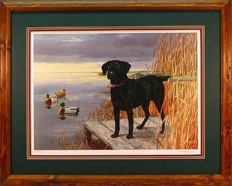 "The Duckmeister" - Black Labrador by wildlife artist Randy McGovern