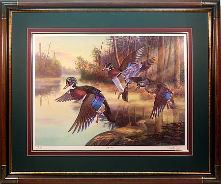 "Fly By" - Wood Ducks by wildlife artist Randy McGovern