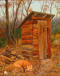 "Fragrant Memories" - Country Outhouse by Randy McGovern