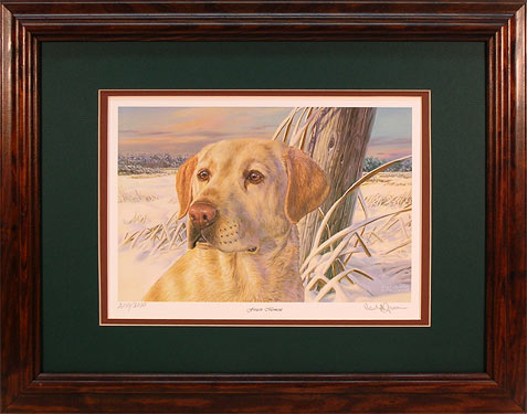 "Frozen Moment" - Yellow Lab print by wildlife artist Randy McGovern