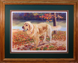 "Fun in the Sun" - Golden Retriever by wildlife artist Randy McGovern