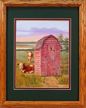 "Good Company" - Country Outhouse by Artist Randy McGovern