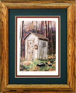 "Kindred Spirits" - Country Outhouse by Artist Randy McGovern