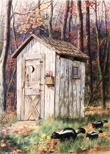 "Kindred Spirits" - Country Outhouse by Randy McGovern