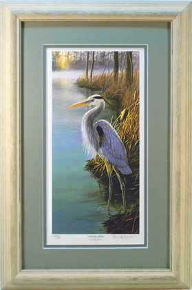 "Morning Glory" - Great Blue Heron by wildlife artist Randy McGovern