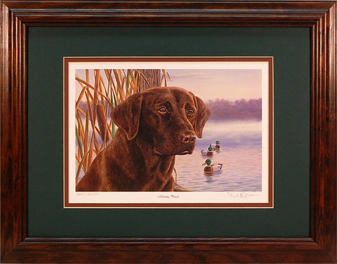 "Morning Person" - Chocolate Lab print by Randy McGovern