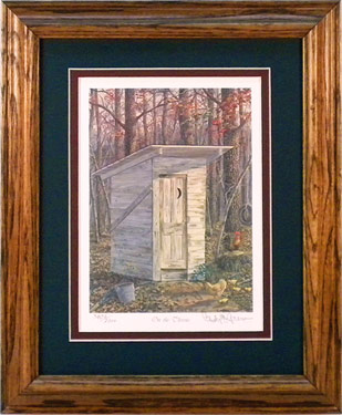 "On The Throne" - Country Outhouse by Artist Randy McGovern