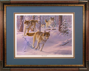 "Pack Attack" - Timber Wolves by wildlife artist Randy McGovern