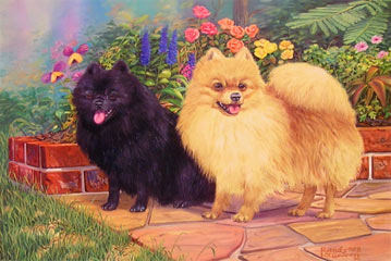 "Patio Poms" by wildlife artist Randy McGovern