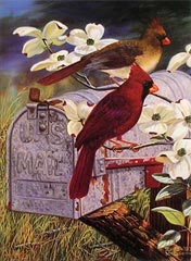 "Redbird Express" - Cardinal by wildlife artist Randy McGovern