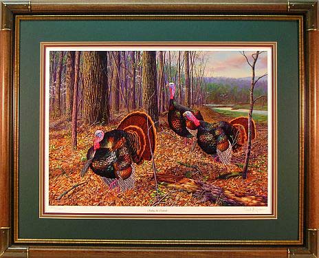"Riding the Coattails" - Wild Turkey print by wildlife artist Randy McGovern