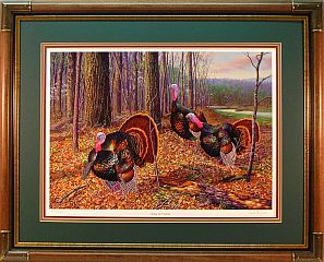 "Riding The Coattails" - Wild Turkeys by wildlife artist Randy McGovern