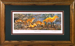 "Rough and Ready" - Red Foxes by wildlife artist Randy McGovern