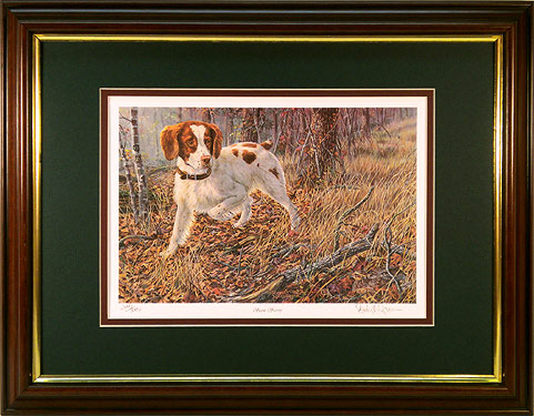 "Scent Savvy" - Brittany Spaniel by artist Randy McGovern