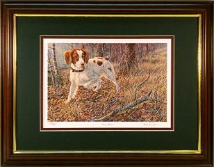 "Scent Savvy" - Brittany Spaniel by artist Randy McGovern