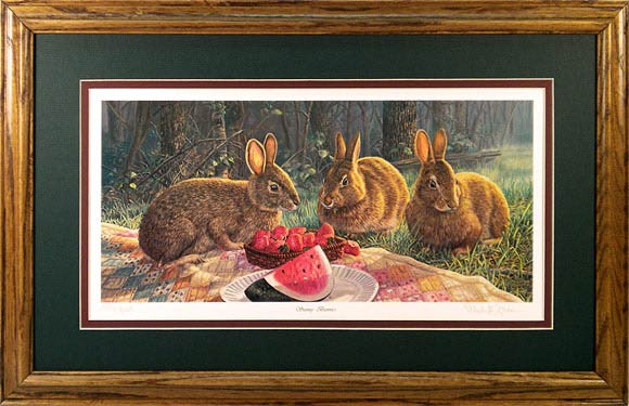 "Sunny Bunnies" - Rabbit print by wildlife artist Randy McGovern
