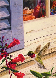 "Window Treasures" - Hummingbird by artist Randy McGovern