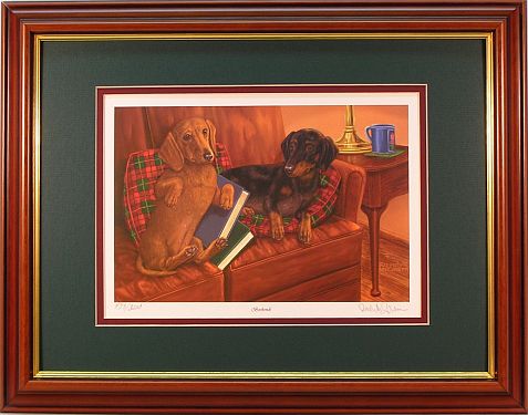 "Bookends" - Dachshunds by wildlife artist Randy McGovern