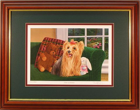 "Center of Attention" - Yorkie Print by artist Randy McGovern