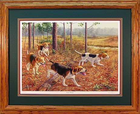"Eager Beagles" - Dog Print by wildlife artist Randy McGovern
