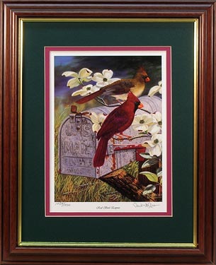 "Redbird Express" - Redbird Express - Cardinals by wildlife artist Randy McGovern