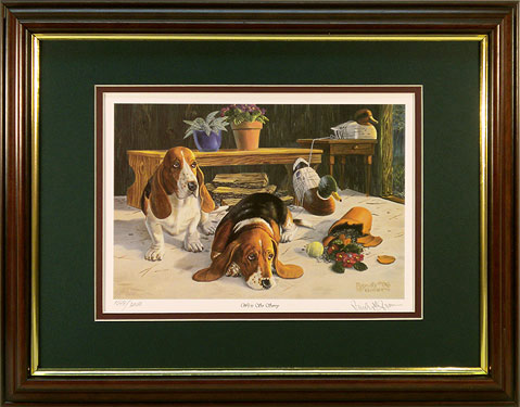 "We're So Sorry" - Bassett Hounds print by artist Randy McGovern