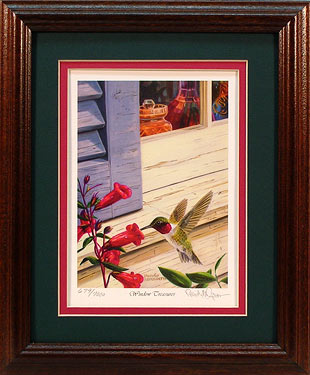 "Window Treasures" - Hummingbird print by Artist Randy McGovern